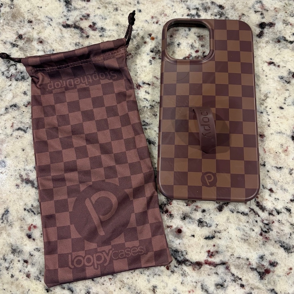 iPhone 13 Pro Max “Cocoa Checkered” Loopy Case